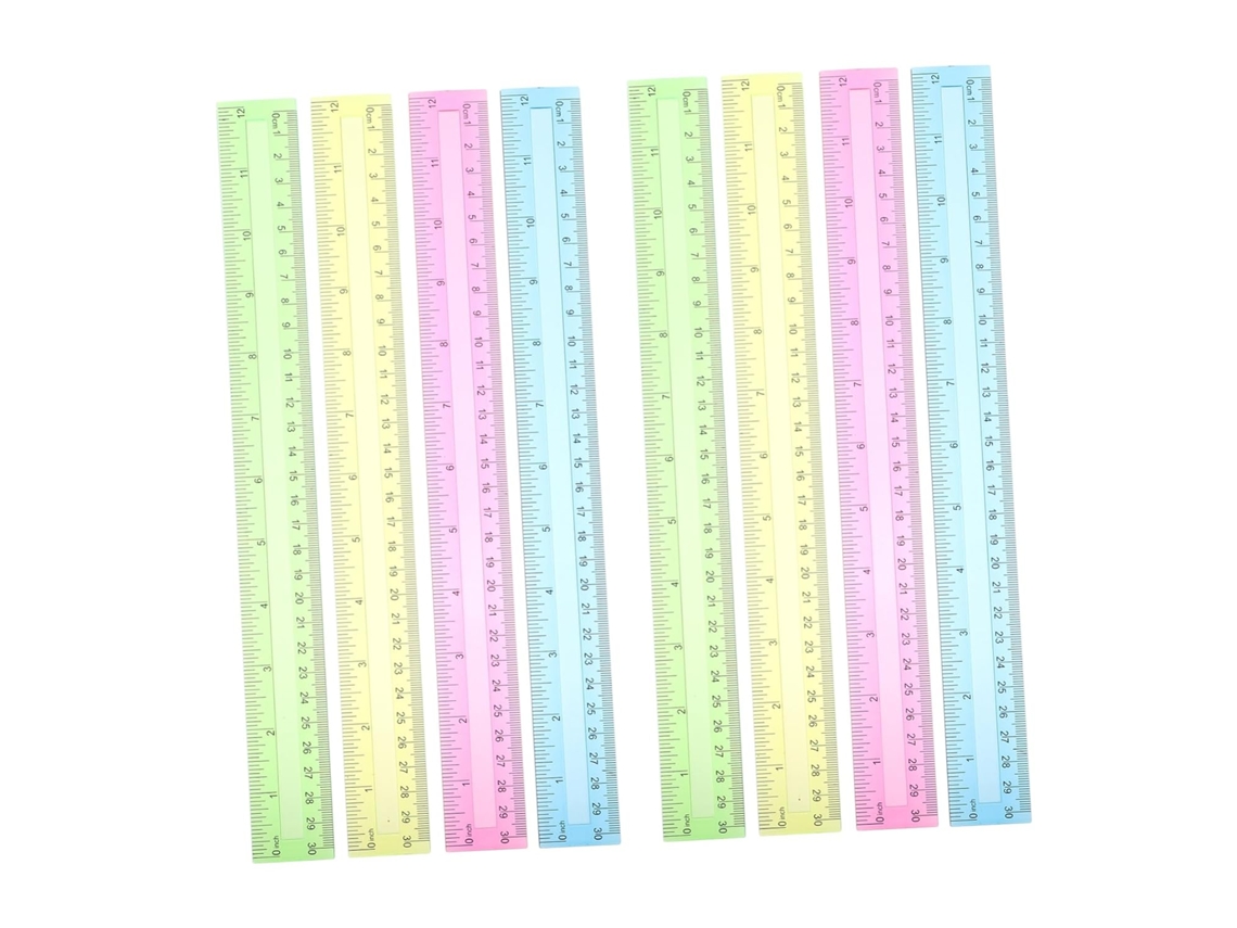 Shineofi Conjunto De 16 Réguas De Desenho Transparentes De Plástico