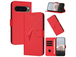 Capa De Couro Para Celular Com Fecho De Fivela E Padrão Triangular