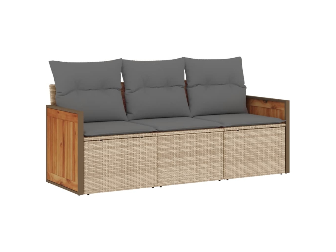 Garden Sofa Set, Garden Sofa Sets Vidaxl Bege Rattan / Vime (n/a)