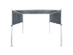 Pérgula De Jardim Led Parga Metal 310 Cm 310 Cm Cinzento