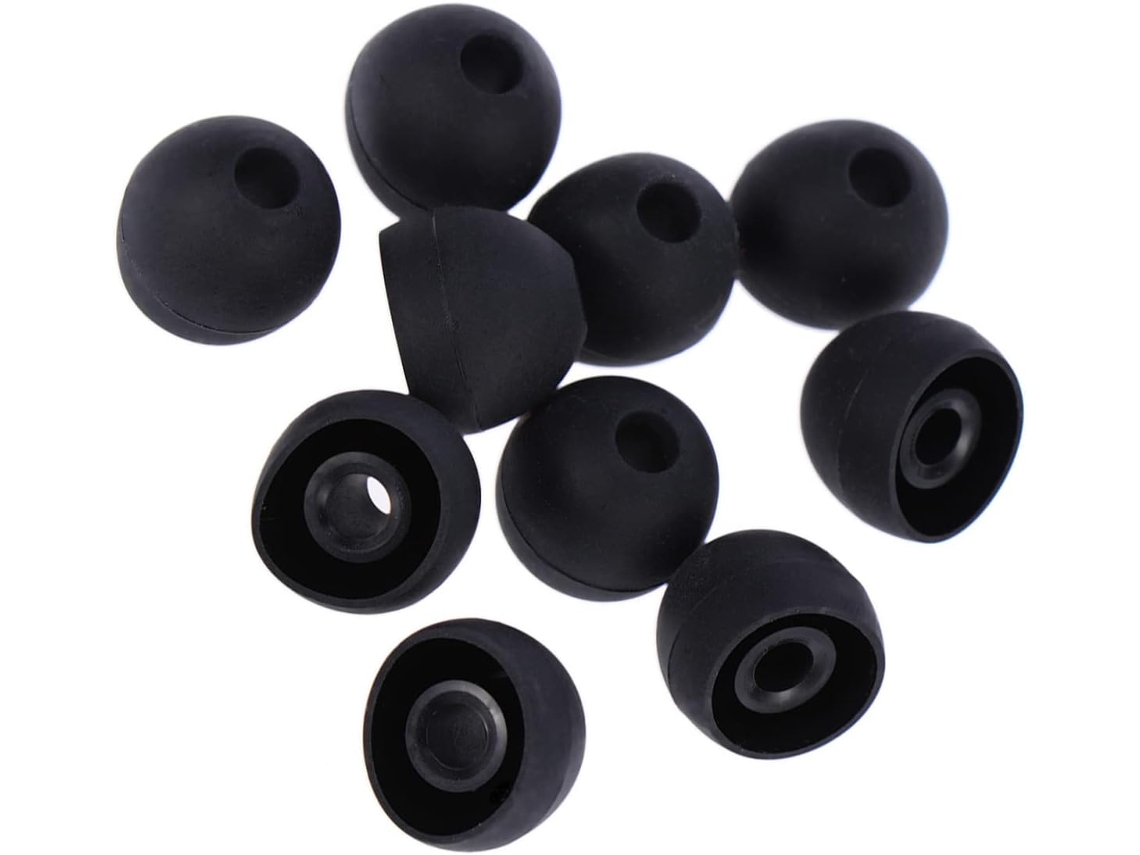 Conjunto De 3 Ponteiras De Silicone Pretas De 13 Mm Com Cancelamento De Ruído Para Fones De Ouvido De 10 Polegadas.