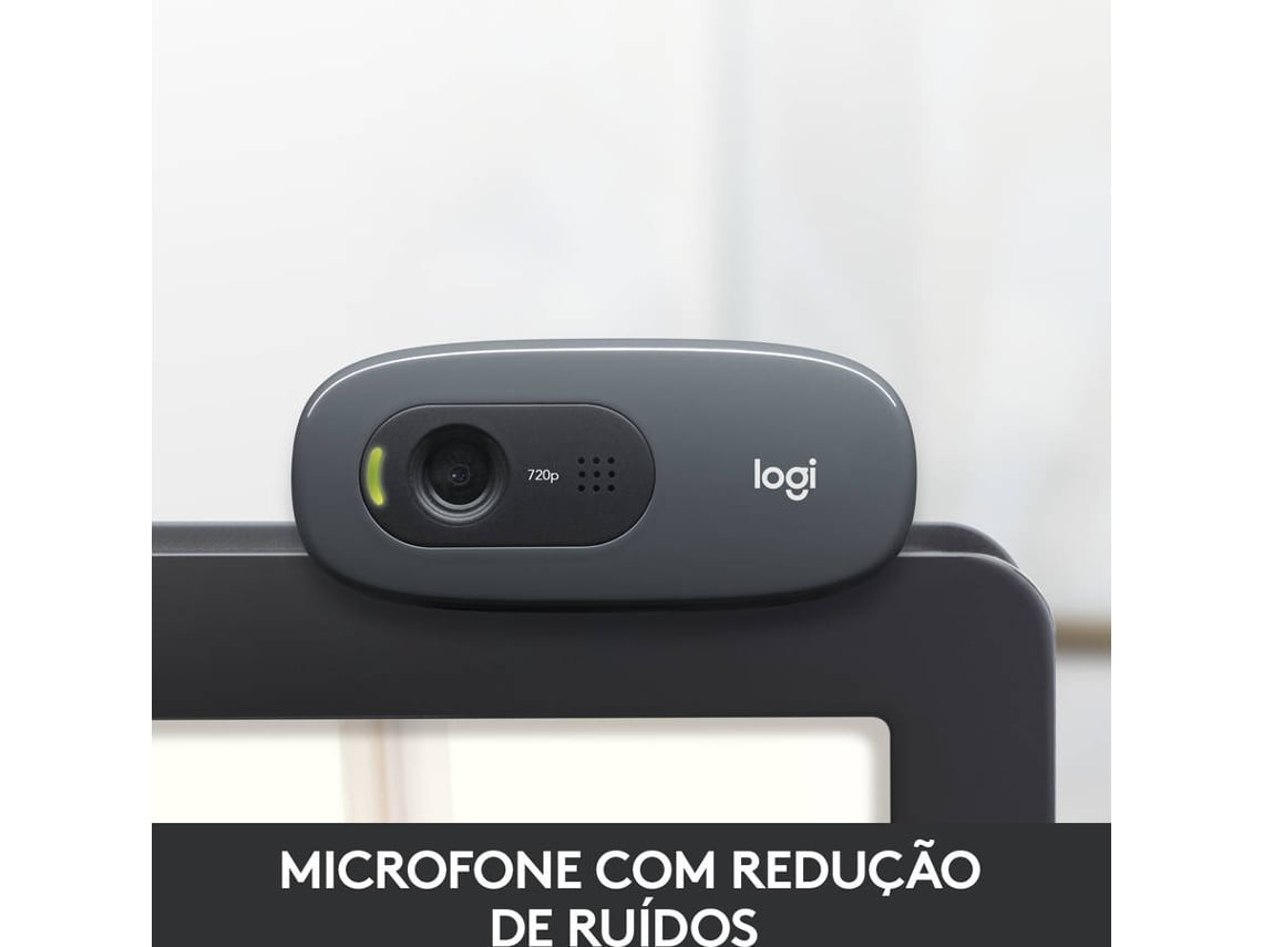 Webcam LOGITECH C270 (HD - 3 MP - Microfone Incorporado)