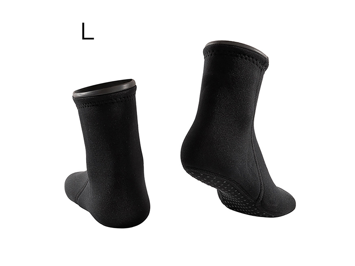 KOFIHETY Meias De Mergulho 3 Mm, Anti Derrapantes, Aquecidas, Curtas Para Praia, Preto L
