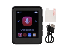 Reprodutor MP3 MP4 com Tela Tática 1.8 Polegadas Bluetooth 5.0 Hifi 8gb Expandível 128gb Portátil com Clip