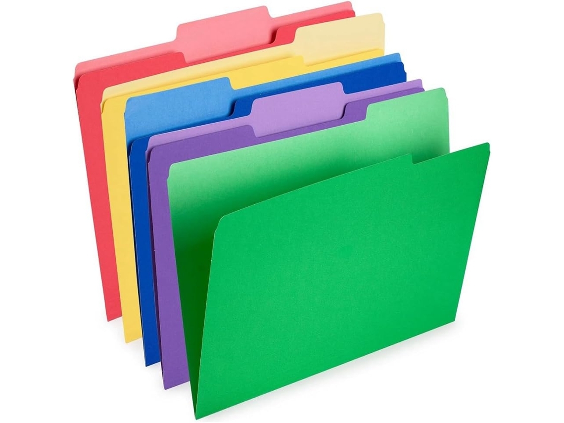 Pacote Com 30 Unidades, Tamanho A4 , Com Abas Cortadas Em 1/3, 5 Cores. (8,5 X 11 Polegadas)