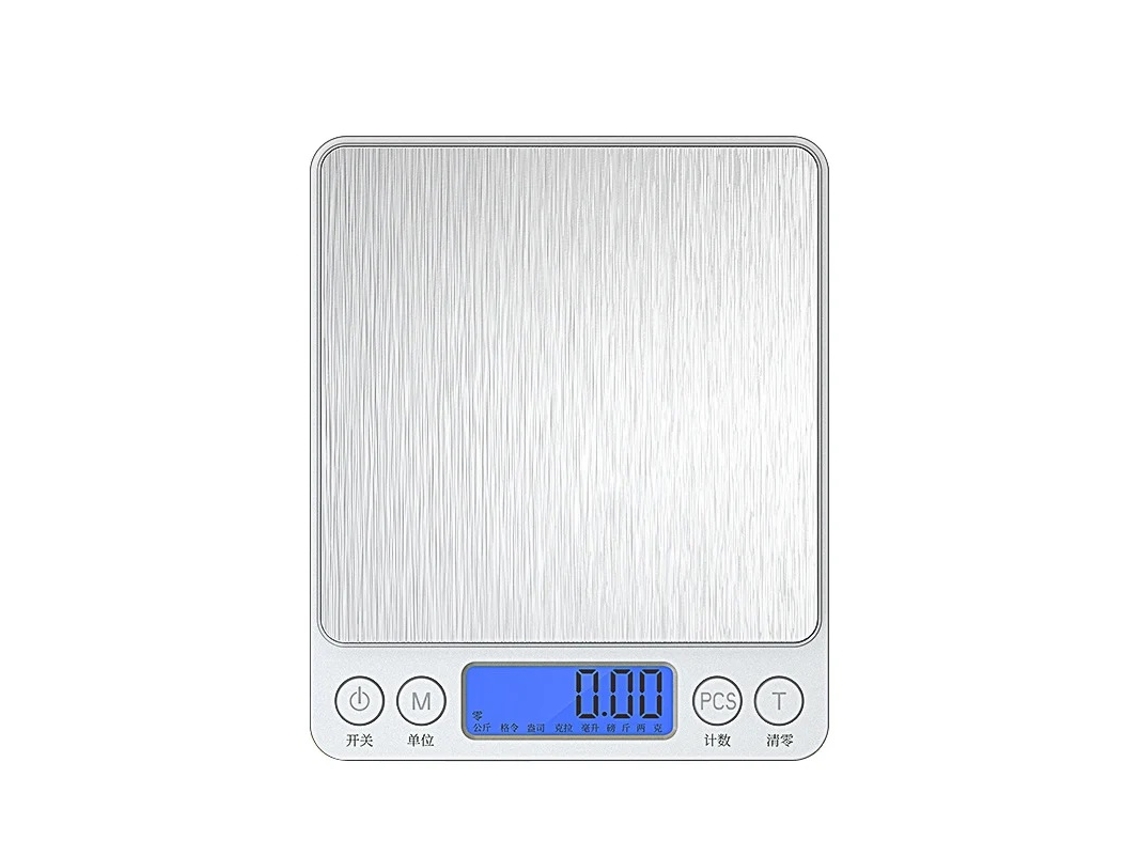 Balança de cozinha AQUAFORGE de alta precisão, 5 Kg/1 G, com visor LCD