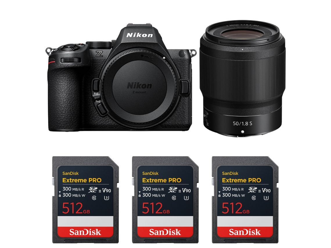 Z5 Ii + 50mm F/1.8 S + 3 Sandisk 512gb Extreme Pro Uhs ii Sdxc + Ebook “20 Dicas para Fotos Que Impressionam” NIKON