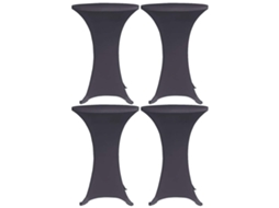 Vidaxl Capa Extensível Para Mesa 4 Pcs 80 Cm Antracite