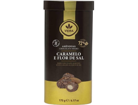 Amêndoa Chocolate Vieira Ch. Negro/cara. 175g
