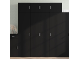 Mueble Alto 80x42,5x185 cm Madera Negra Deriv.