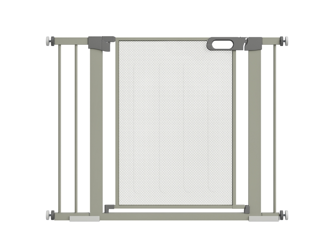 Portão Extensível Push on, Portão de Segurança Auto fechante em Aço e Abs, 75 103x76 Cm, Cinza Ge
