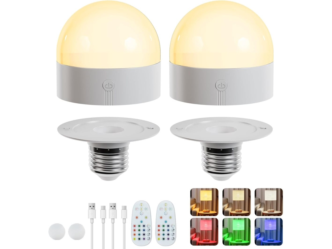 Lâmpada Led Recarregável E27 com Controle Remoto BRILVIBERA