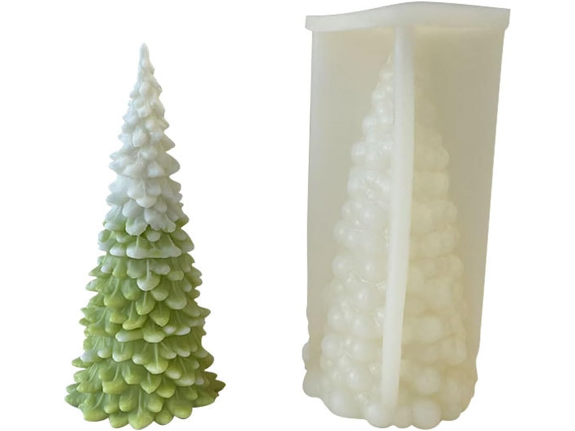 Molde De Silicone 3d Em Formato De Árvore De Natal Para O Ano Novo E Outras Festas, Em Resina Epóxi.