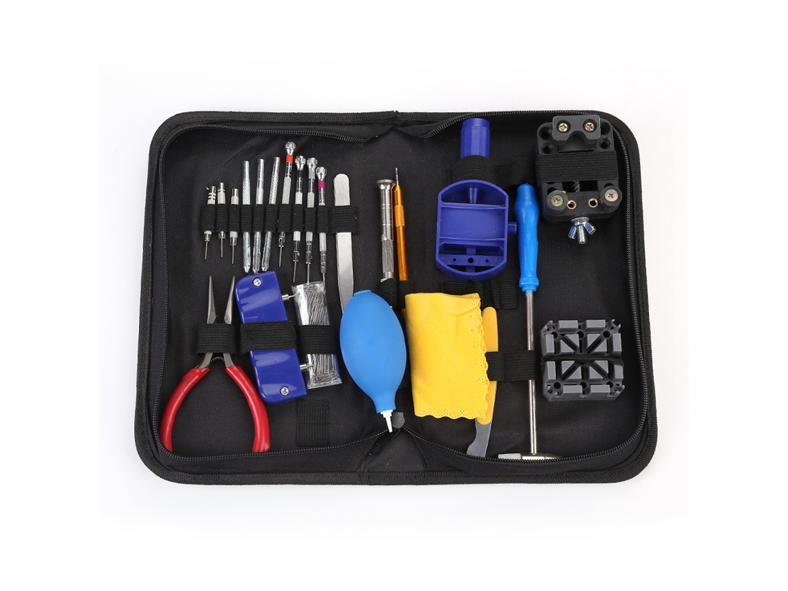 Conjunto de Ferramentas de Reparo de Relógios 23pcs Profissional Portátil com Mala