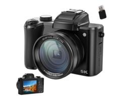Câmera Digital SZSMART Dc206x 5k 64mp Tela Tátil Zoom Óptico 5x Câmera Dupla para Vloggers e Estudantes