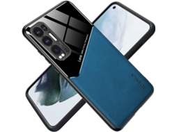 Capa Adequada para Oppo Oppo Find X3 Neo HONGWE. Anti-Choque Magnética Premium Azul