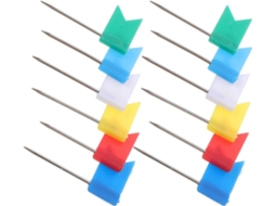 Conjunto de 100 mini pinos Ultechnovo em formato de bandeira para mapas de viagem, feitos de ABS e metal, reutilizáveis e de alta qualidade.
