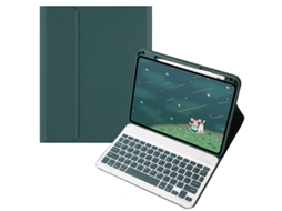 Capa de Teclado Bluetooth para Samsung Tab S7 11 XIAOMOYU com luz de fundo, verde e branco