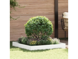 Vidaxl Acabamento Para Gramado 100 X 100 X 20 Cm Aço Branco