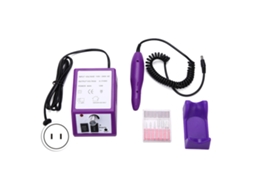Máquina Eléctrica De Lixar Unhas Profissional Kit Manicure Pedicure Com Brocas E Acessorios Roxo