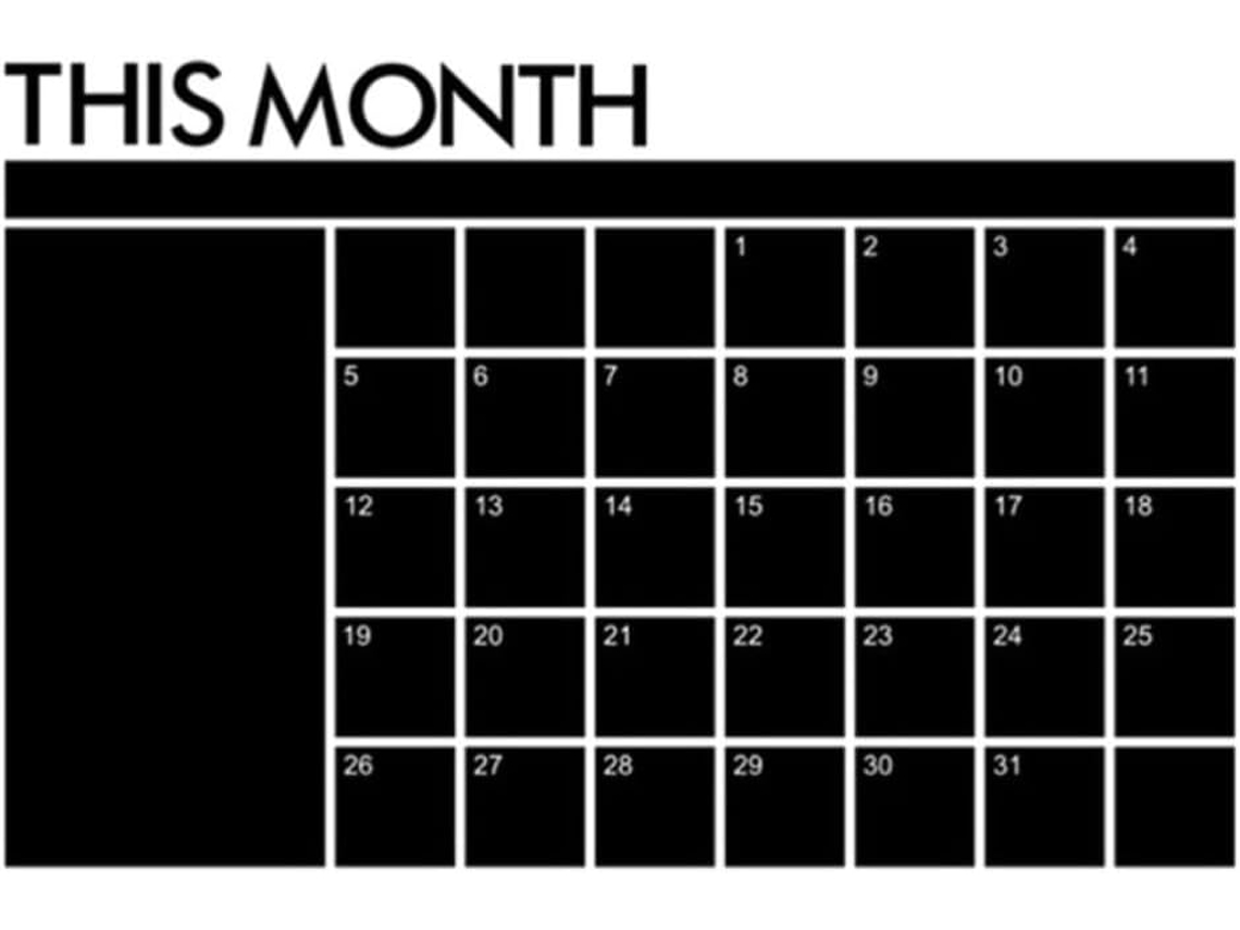 Tableau Effaçable Amovível Pvc Noir, Calendrier Effaçable Maison