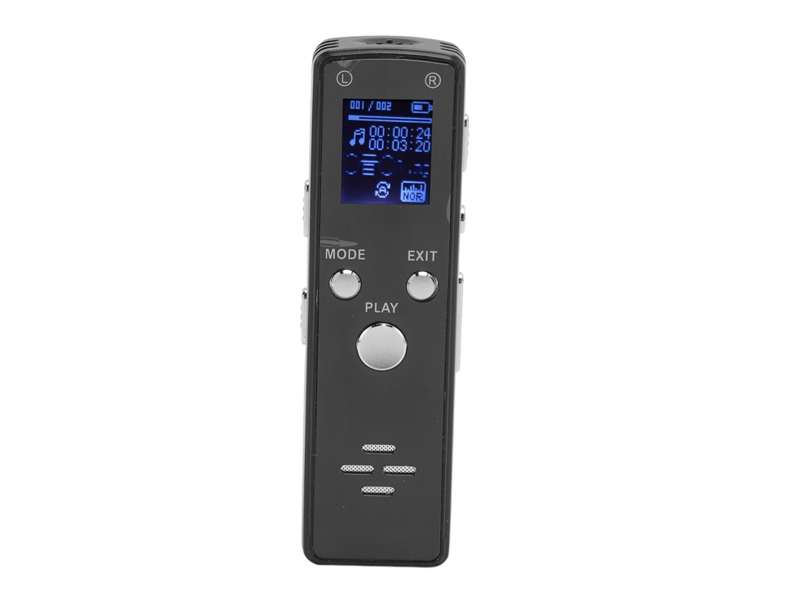 Gravador De Voz Digital Com Redução De Ruído 64gb Reprodutor Mp3 Portátil Para Reuniões Aulas