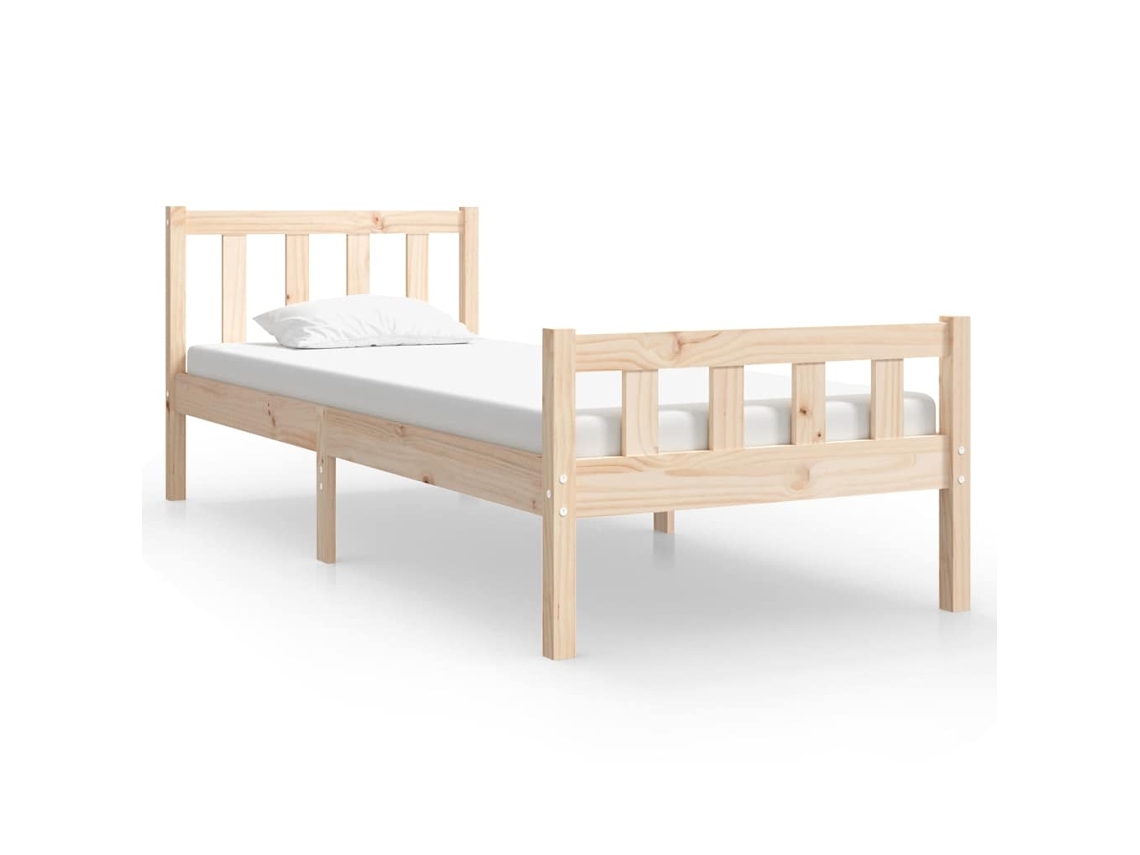 Bed Frame, Bed Frames Vidaxl Marrom Madeira (75 X 190 Cm)