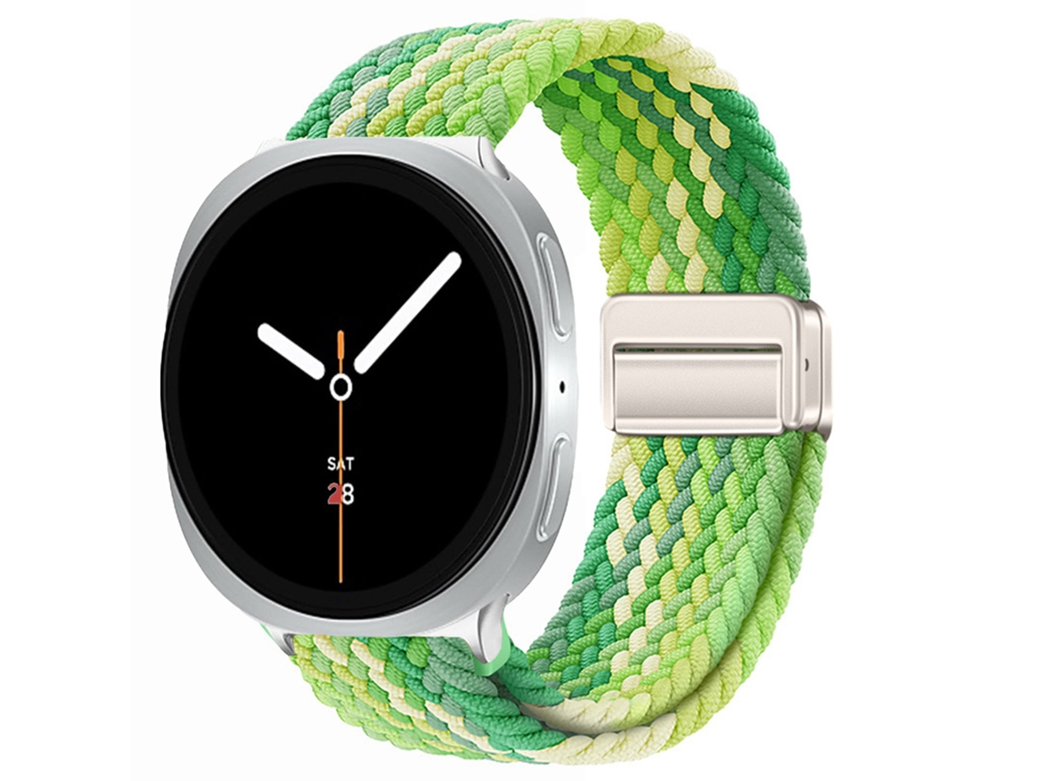 Pulseira Desportiva Elástica Em Nylon Entrançado Para Samsung Galaxy Watch 9 40mm 44mm, Com Fecho Magnético. Lima Hexinyigjly