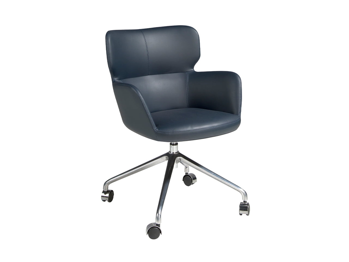 Cadeira Operativa Giratória ANGEL CERDA (Cinzento, Azul e Preto - Leatherette - 58 x 59 x 80 cm)