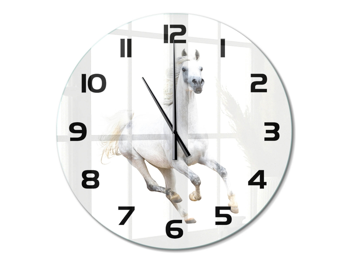 Relógio De Parede Branco Decorativo Quadrado Espelharte (60 Cm)