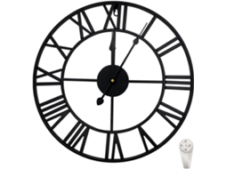 Relógio De Parede Grande 40 Cm Silencioso Sem Tik Tik Metal Vintage