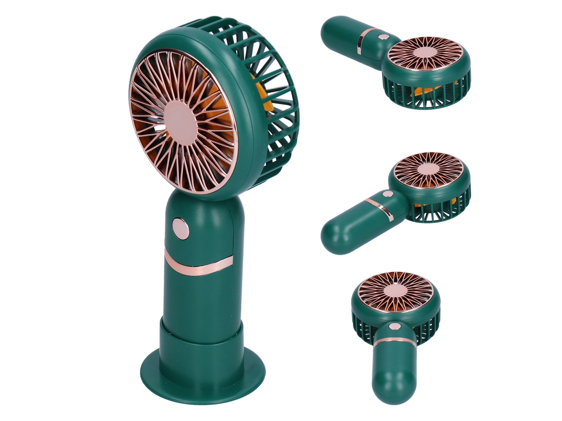 Ventoilha Portátil Usb Mini Mesa Mão Verde Verão