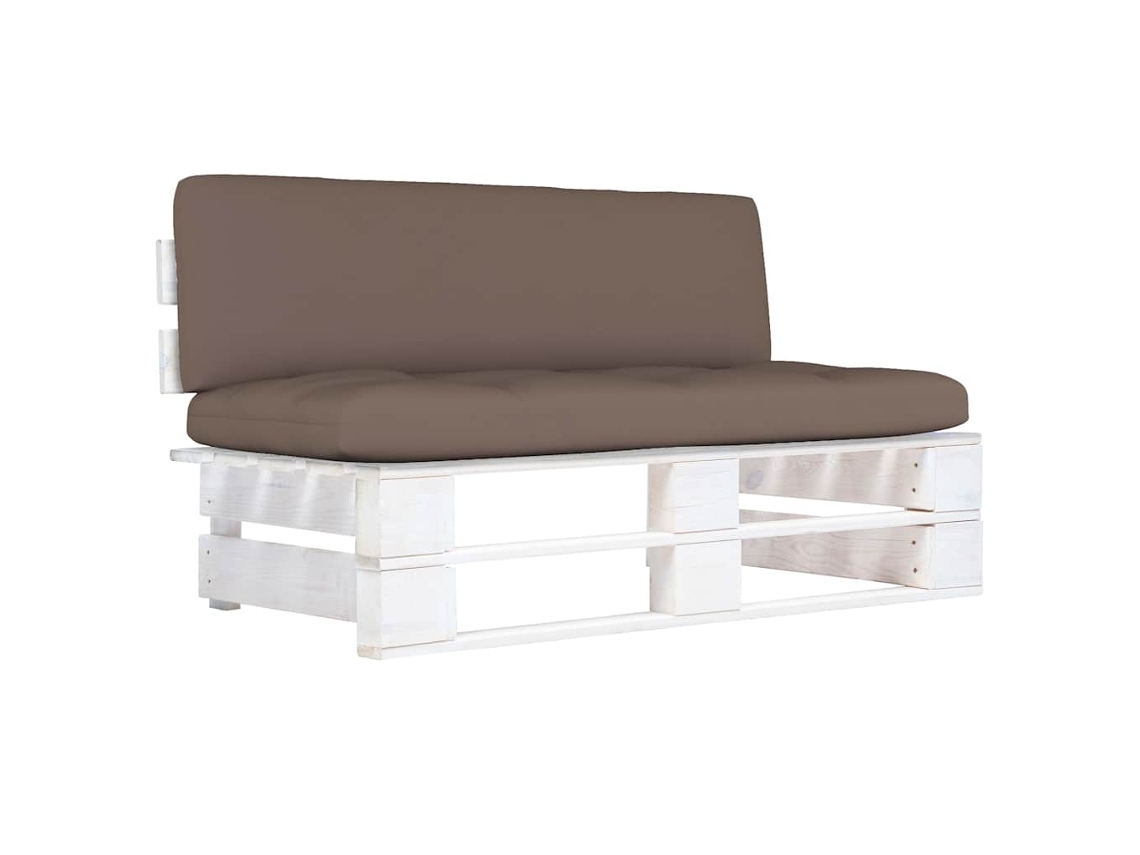 Pallet Middle Sofa, Pallet Middle Sofas Vidaxl Branco Madeira De Pinho (n/a)