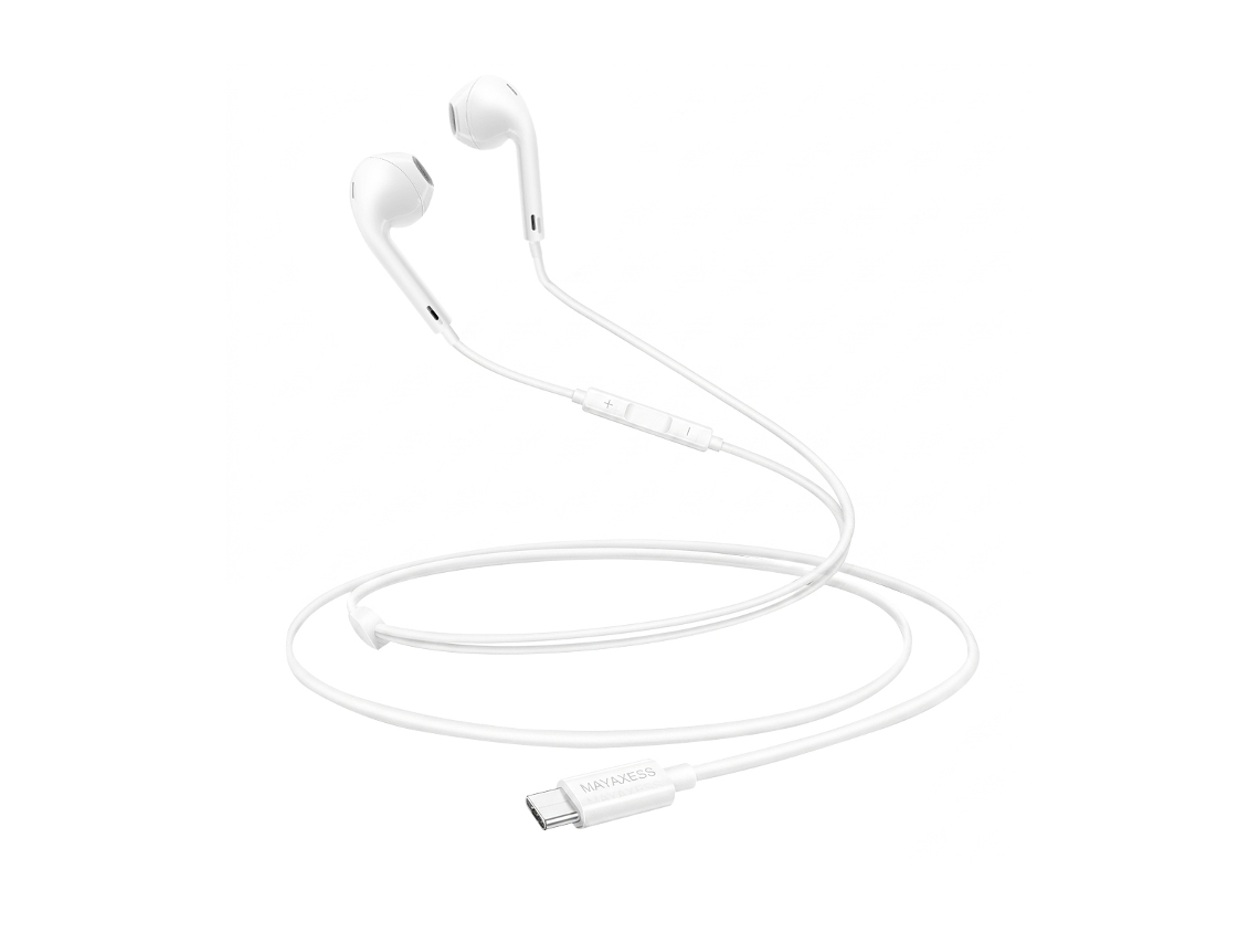 Fones de Ouvido MAYAXESS com fio USB-C, microfone para Fairphone 6