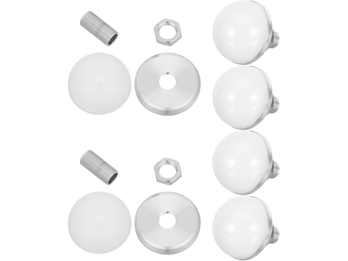 Conjunto de 6 Capas Hemisféricas para Lâmpadas Led de 34 Mm em Plástico, Capa para Luminária de Banheiro. SFUSHOS