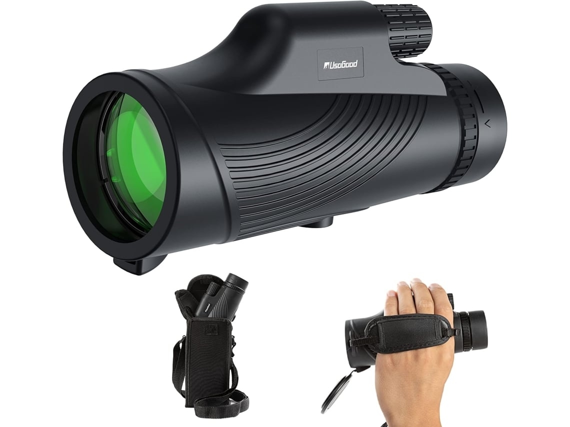 Telescopio Monocular Telescopio Monocular para Adultos de 10x42 Telescopio Monocular Portátil Compacto Impermeable Con Correa de Mano USHION