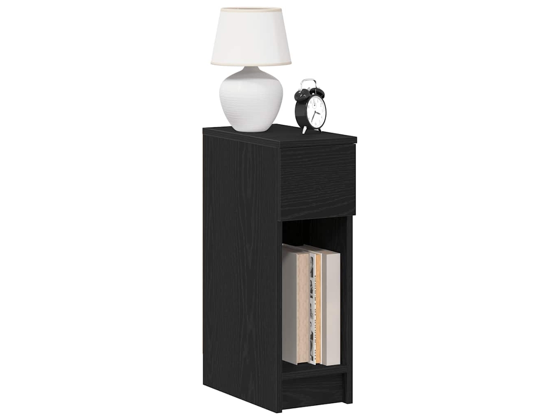 Vidaxl Mesas De Cabeceira Com Gaveta 2 Pcs 20x36x60 Cm Carvalho Preto