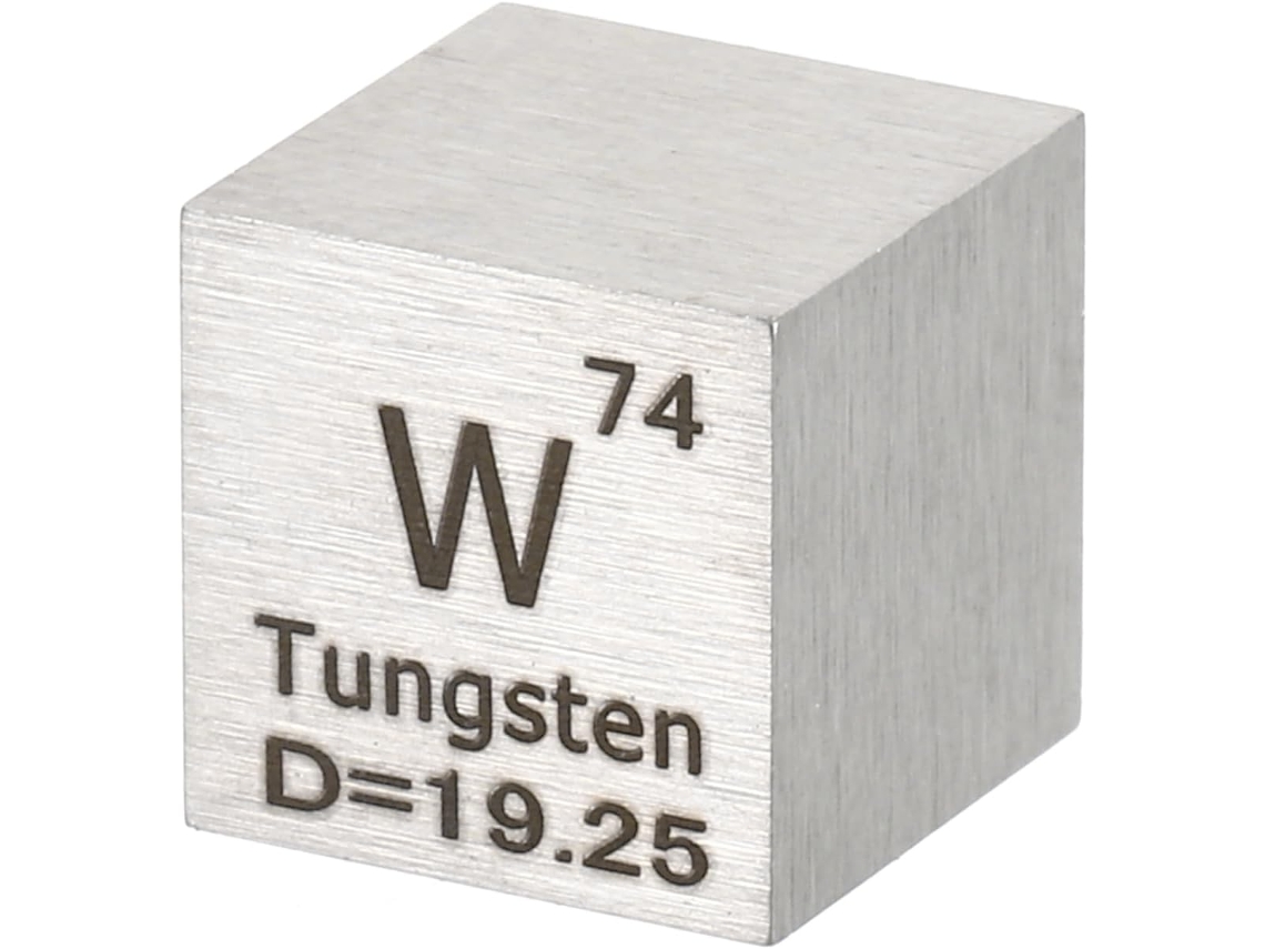Cubo Tungstênio Patikil, De Densidade De 10 Mm, De Elementos Alta Densidade, Metálico Único, Coleções