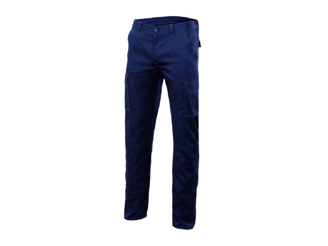 Calça Stretch A/Marinha Multi-bolsos Tamanho 46 VELILLA
