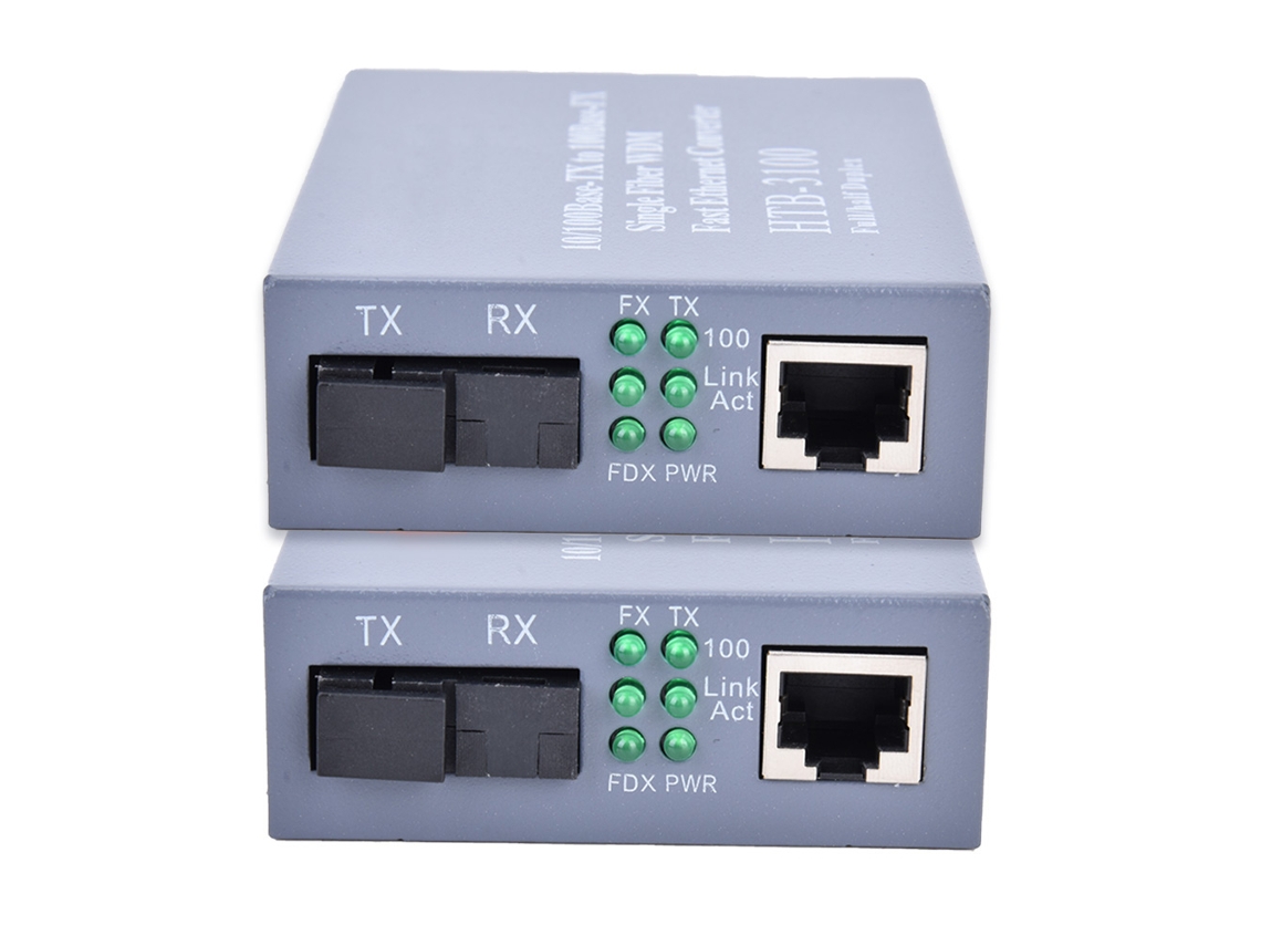 Laxiscreed Conversor De Fibra Óptica Ethernet 100mbps Para Transmissão Segura