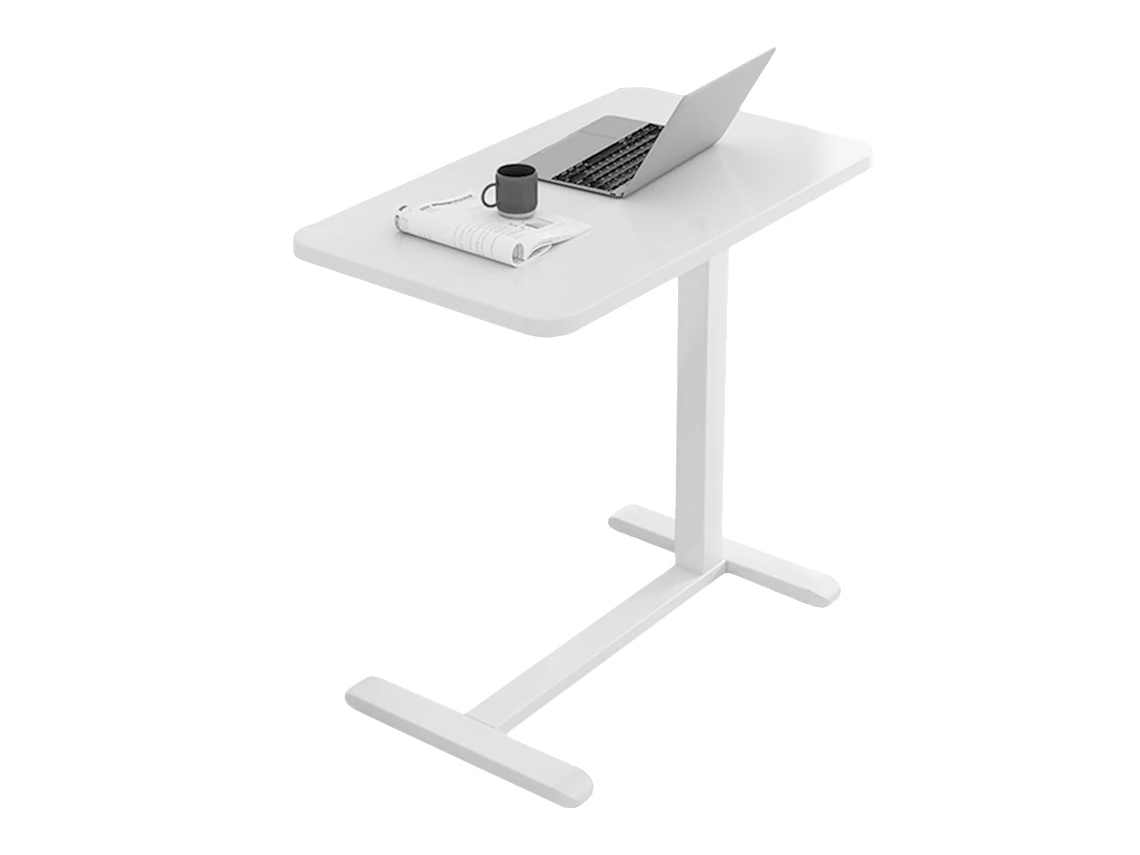 Mesa Lateral Portã¡til, Altura Ajustã¡vel, Rodas Mã³veis, Branco Oem
