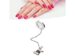 Luminária De Mesa Led Com Mangueira Metálica Flexível, Luz Branca Fria E Lupa Com Presilha, Portátil E Ajustável Para Estudo, Escr Aquaforge