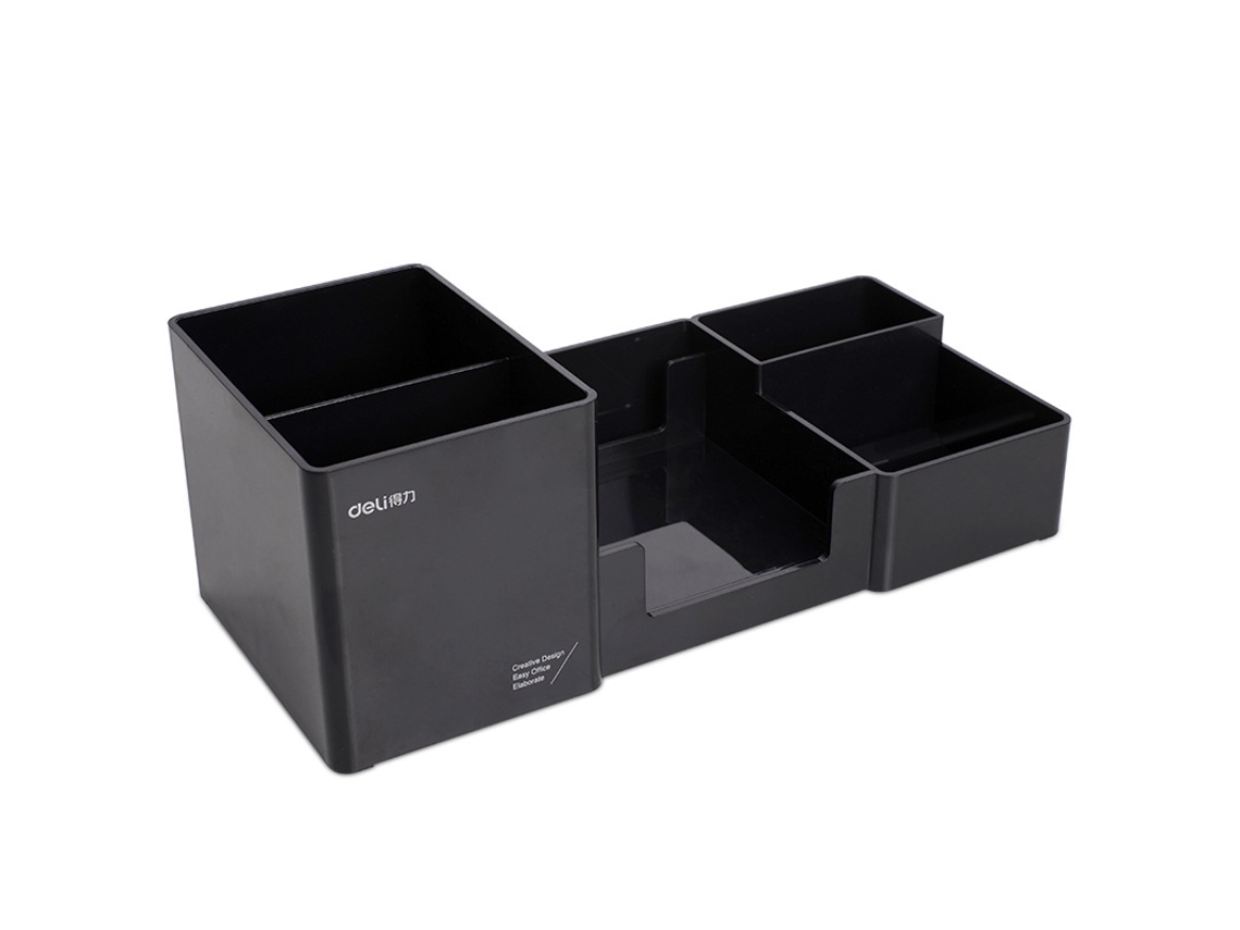Organizador De Mesa Com Porta Canetas, Compartimento Para Bloco De Notas E Clipe De Papel Aquaforge