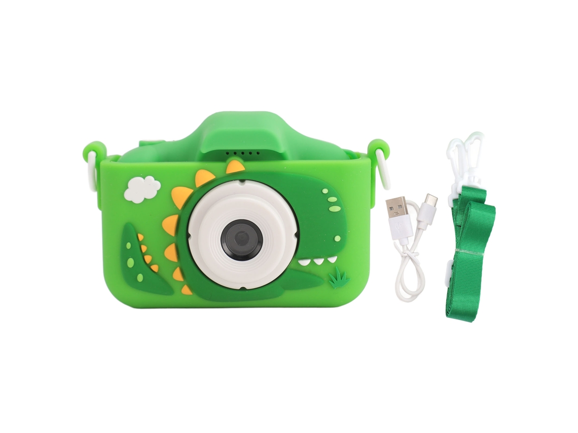 Câmera Infantil com Estojo de Couro, Presente, HD, Forma de T Rex EOOCOO