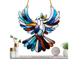 Apanhador de Sol, Enfeite para Árvore Feito com Penas de Animais, Apanhador de Sol em Acrílico, Decoração 2d, Pingente CHABERLU