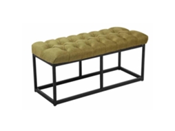 Banco de tecido verde Amun B Clp 100 cm elegância chique sólida