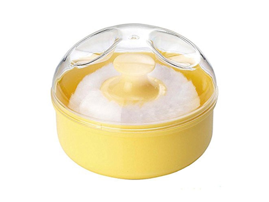 1 Peça Caixa de Esponja Pó Facial Macio para Corpo Cosméticos Amarelo UISAVE
