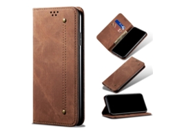 Capa De Celular Xiaomi Redmi K50 / K50 Pro Ultra Denim Texture Casual Style Em Couro Sintético.