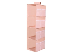 Organizador De Guarda-roupa Dobrável E Lavável Em Tecido Oxford Com 4 Camadas Para Sutiãs, Calcinhas E Meias, Rosa