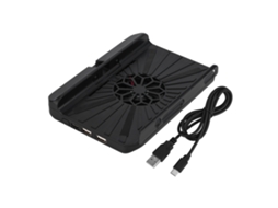 Base Cooler Com Ventilador Usb Para Switch Com 2 Portas Usb Suporte Multifuncional Preto
